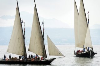 "La Vaudoise" (à gauche) et "La Neptune" seront de sortie ce week-end à La Tour-de-Peilz (archives). KEYSTONE/LAURENT GILLIERON
